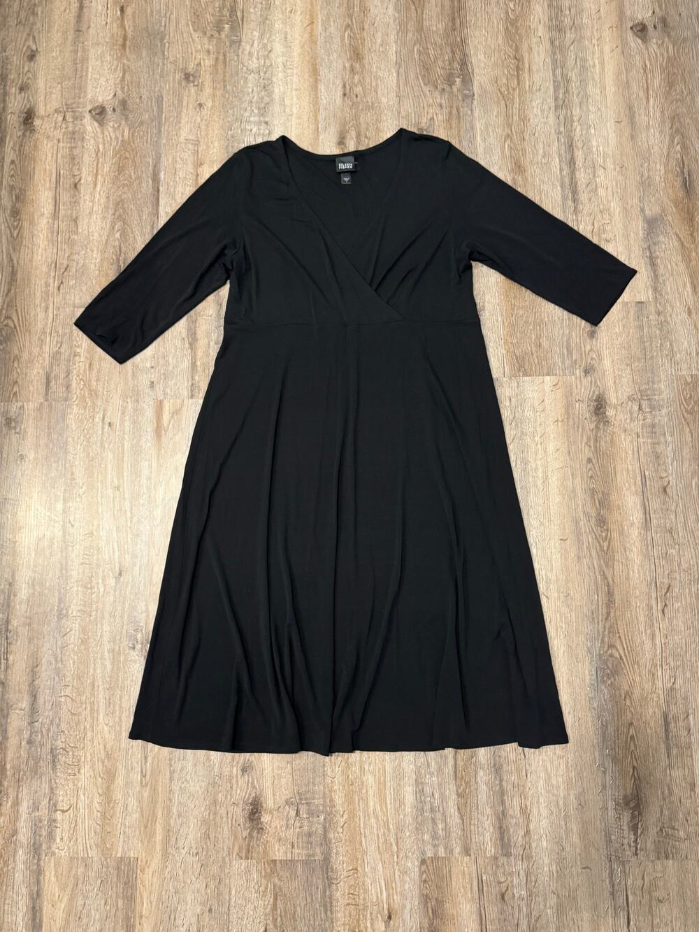 Eileen Fisher Women’s Black Silk Dress Size Large